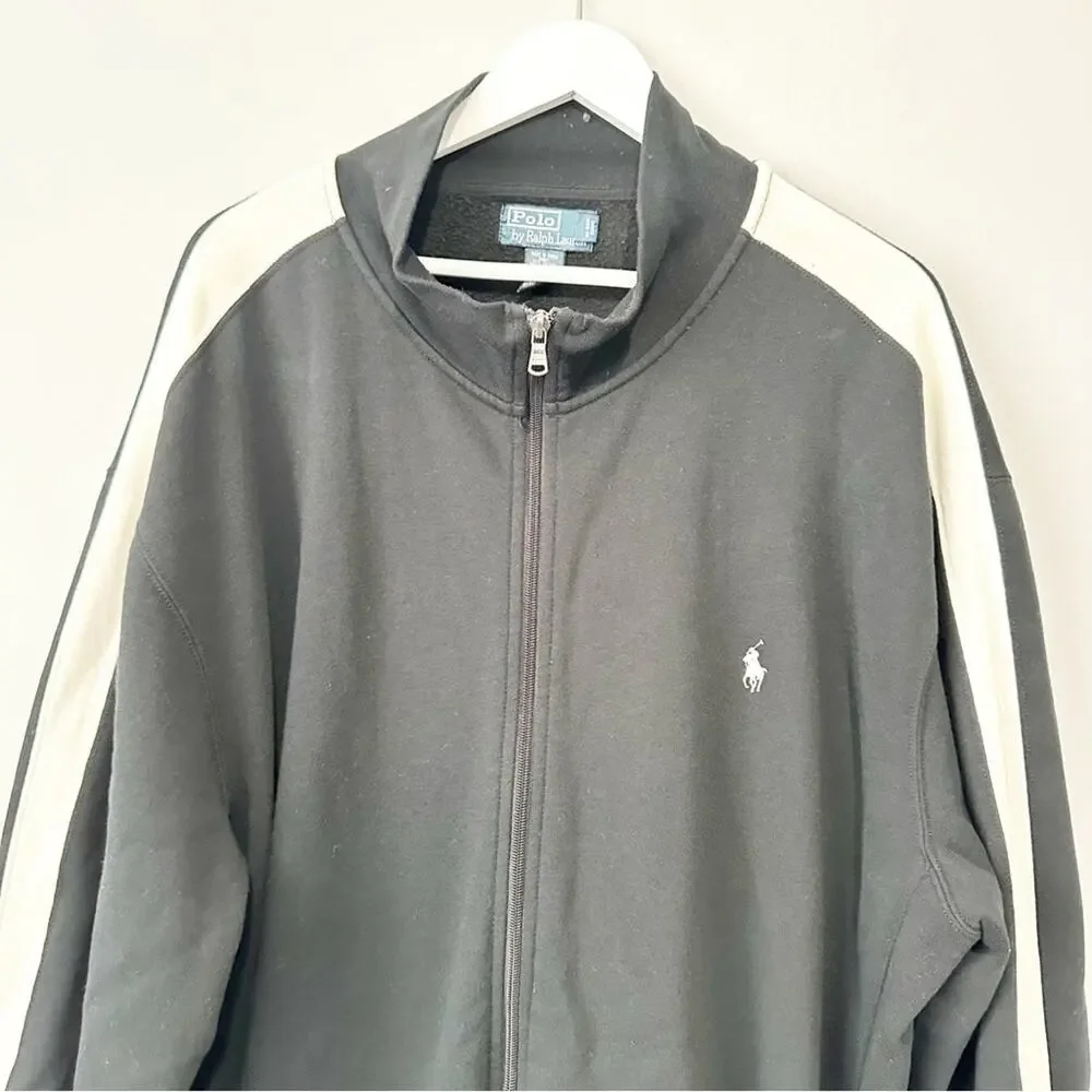Polo Ralph Lauren full zip black jacket men’s 2X big and tall horse track top